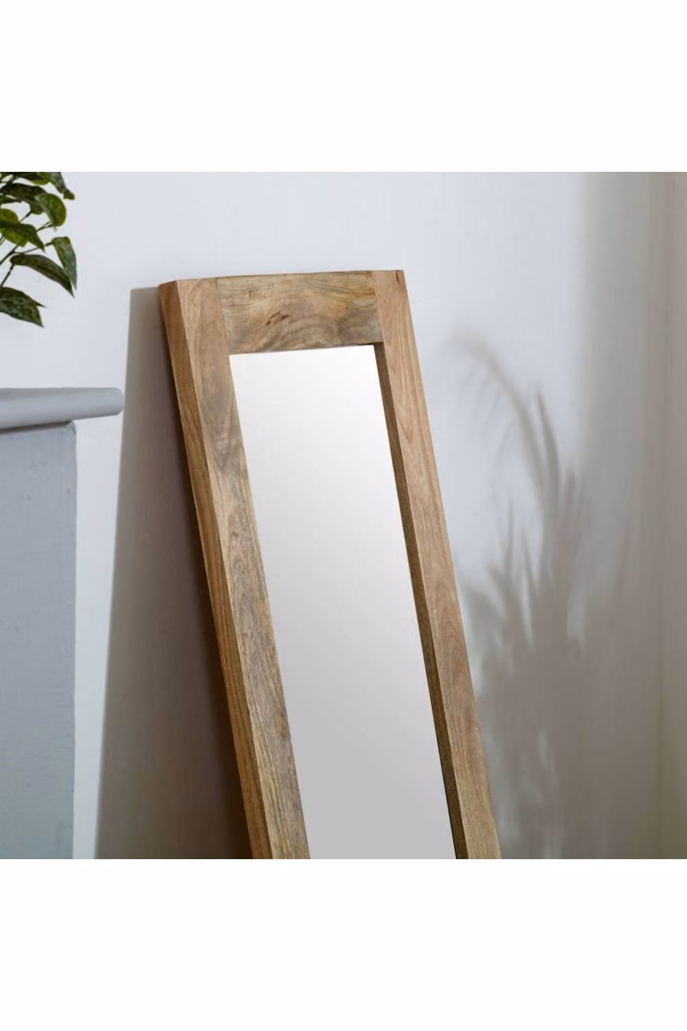 IH Design Charlbury Modern Rectangular Mango Wood Wall Mirror in Brown, Width: 140 cm – 3
