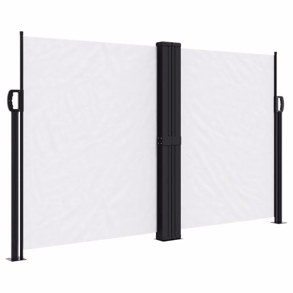 Berkfield Home Retractable Side Awning in White, Polyester, W/H: 600 x 140 cm – 2