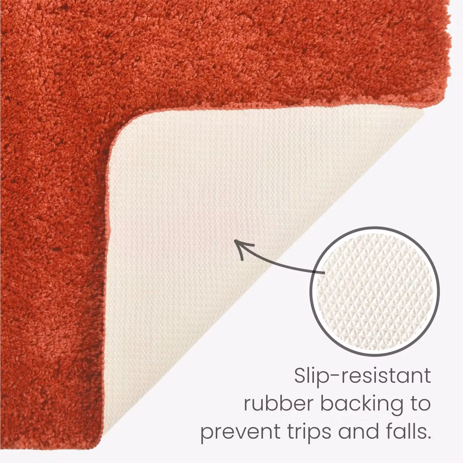Allure Bath Fashions Two Piece Microfibre Non-Slip Bath and Toilet Mat Set in Terracotta – 4