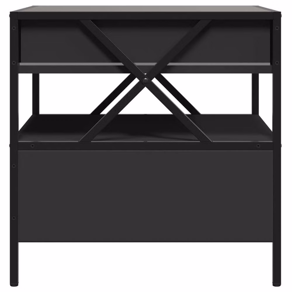 Berkfield Home Infinity LED Decorative Coffee Table in Black, W/D/H: 50 x 50 x 51 cm – 4