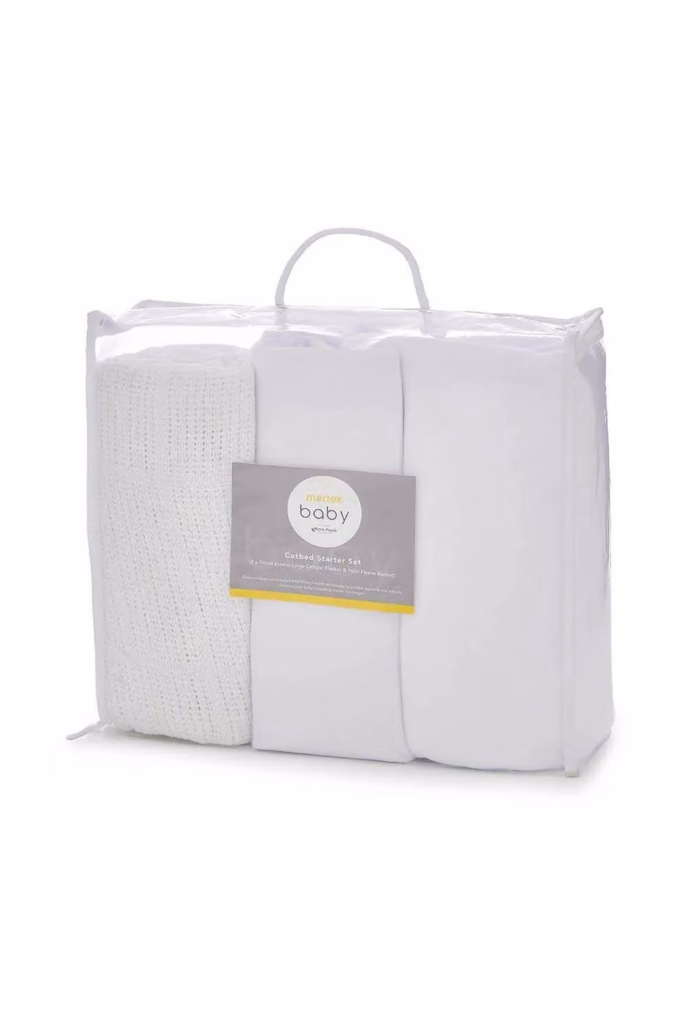 Martex Baby Plain White Jersey Fitted Cotbed Sheet with All-Round Elastic – 2