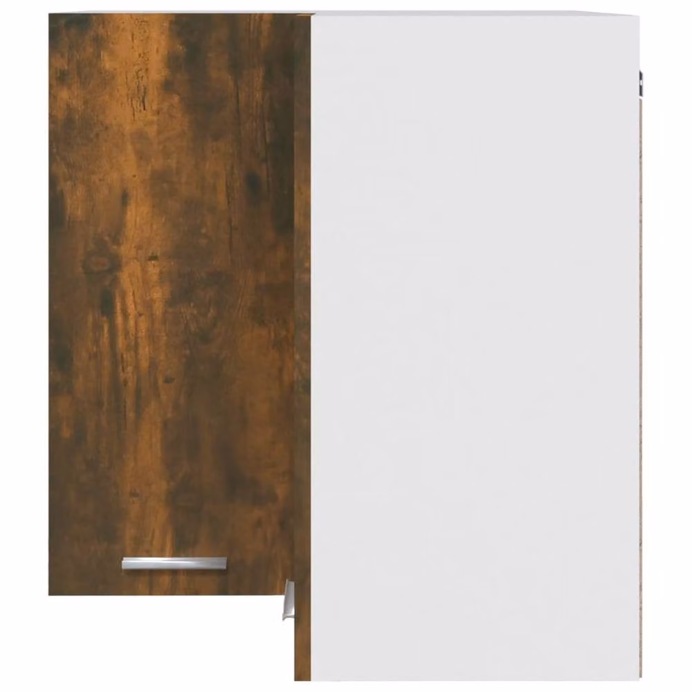 Berkfield Home Hanging Corner Cabinet in Smoked Oak Brown, W/D/H: 57 x 57 x 60 cm – 4