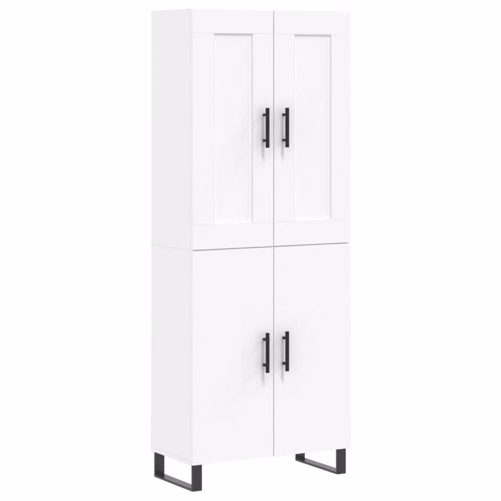 Berkfield Home Modern White Matt Highboard W/D/H: 69.5 x 34 x 180 cm – 2