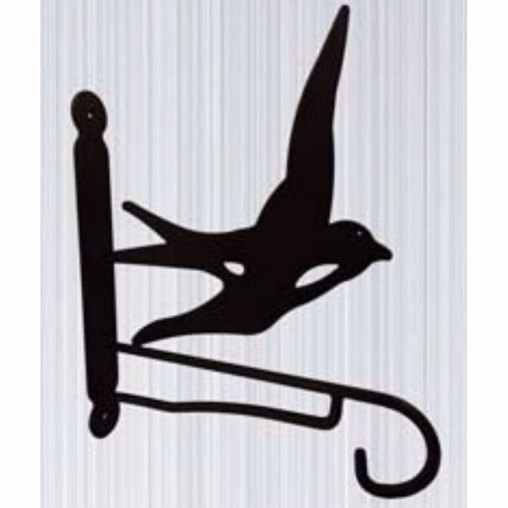 Poppyforge Swallow Feature Wall Support Bracket in Black Steel – 2