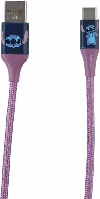 Quest Stitch 6ft USB A to Type C Braided Charging Cable, Blue