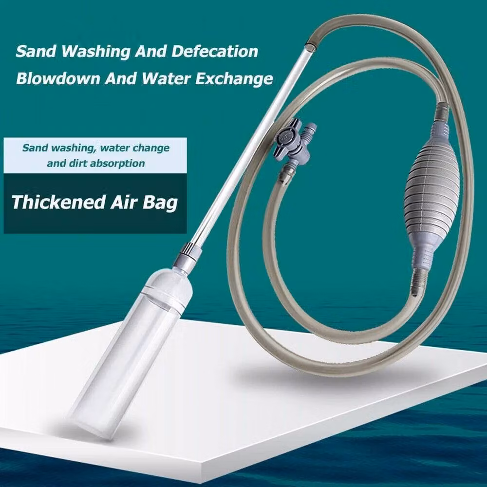 FLAVORA Aquarium Siphon Vacuum Cleaner in Silver, Length: 110 cm – 2