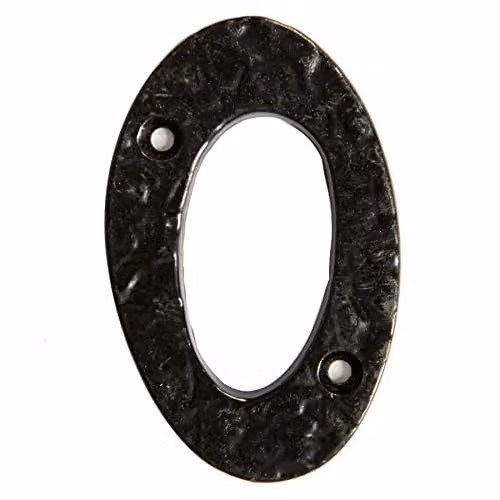 Hammer and Tongs Rustic Metal Number 0 in Black