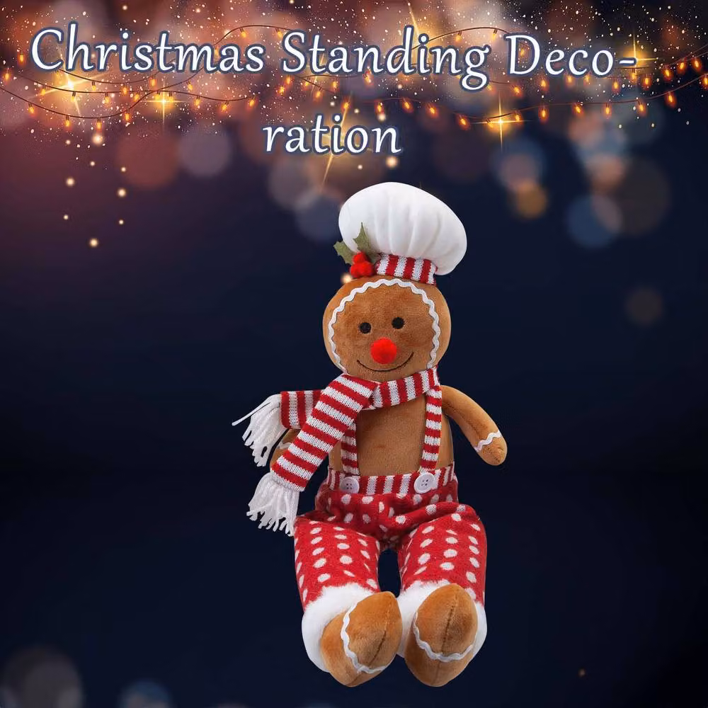 VFM e-Store Christmas Gingerbread Man Decoration in Red and Multicolour, H 62 cm x W 22 cm – 3