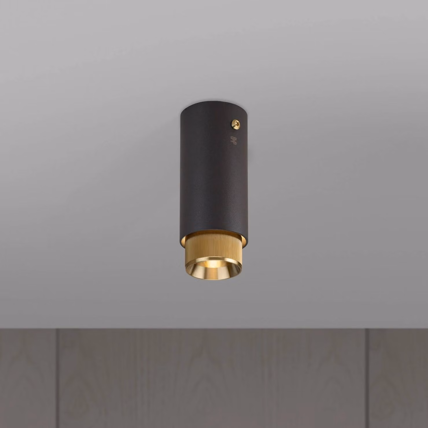 Buster + Punch Exhaust Surface Spotlight in Grey Metal with Replaceable GU10 Bulb