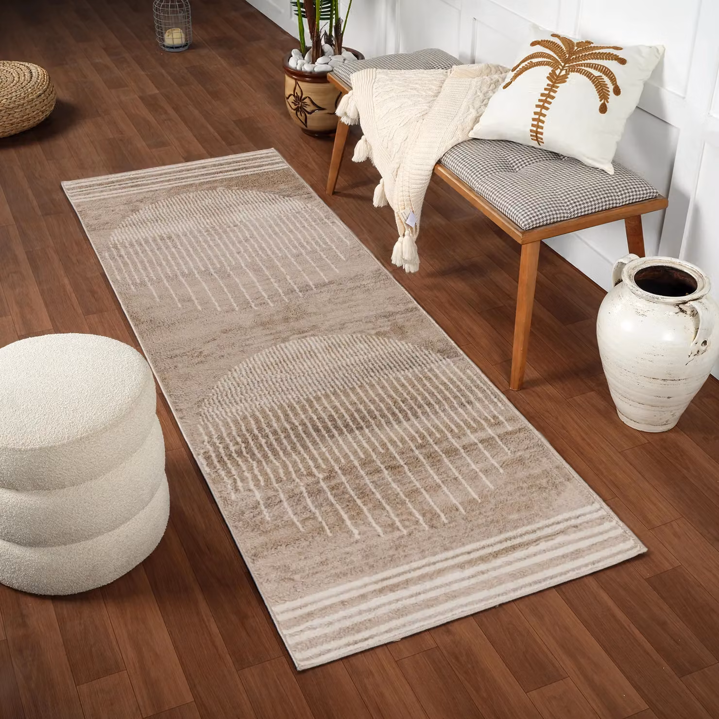 Livabliss Floransa Geometric Modern Rug in Grey, Brown and Beige, W: 120 cm, D: 170 cm – 2