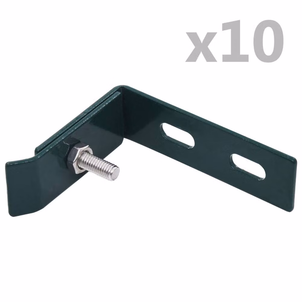 Berkfield Home Wall Mounted Corner Connector Set of 10 in Green Stainless Steel – 2