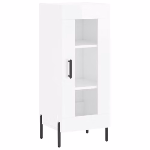 vidaXL Modern High Gloss White Sideboard in Engineered Wood W/D/H: 34.5 x 34.5 x 90 cm – 1