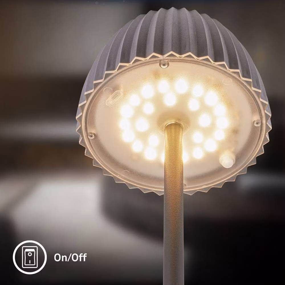 Briloner LED Floor Lamp in Black with Warm White Light, Dimmable, USB, and Touch Control, Height: 124 cm – 4