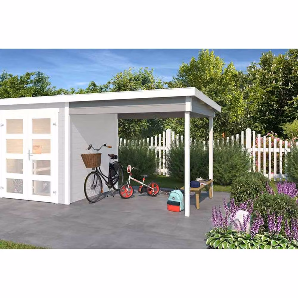 Lasita Maja Ltd Zambezi Log Cabin Garden Room Home Office in Brown, W: 250 cm, D: 200 cm, H: 211 cm