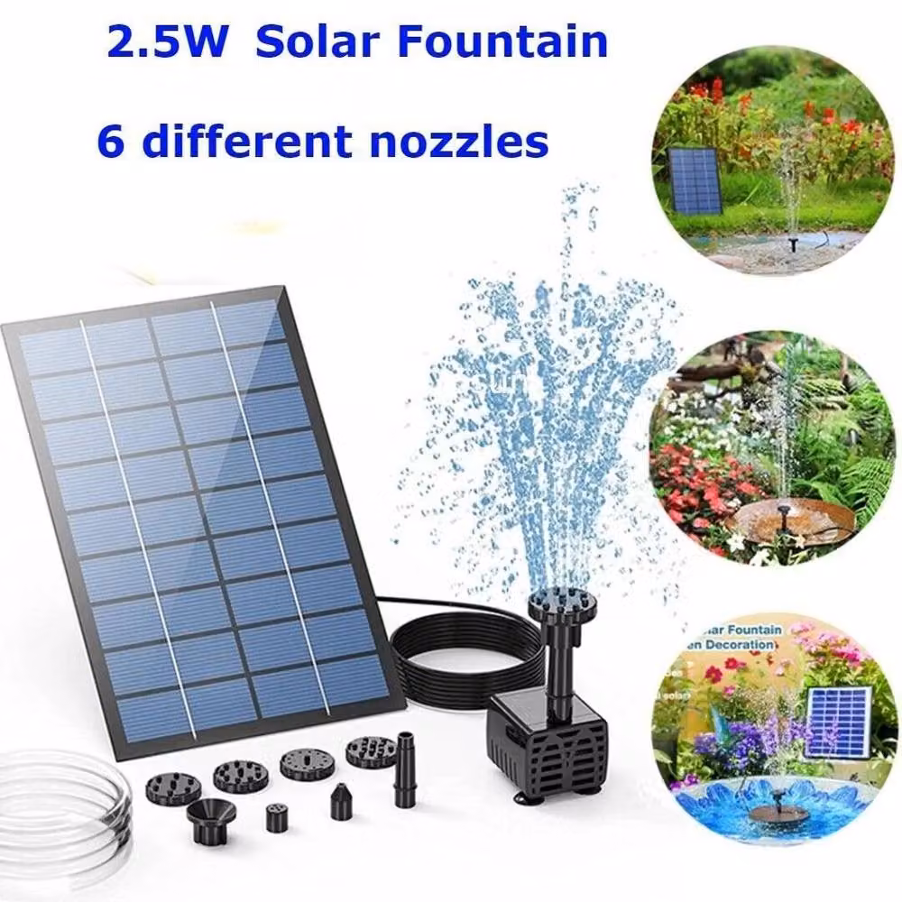 Havendro Solar Water Feature Fountain Pump Kit in Black – 2