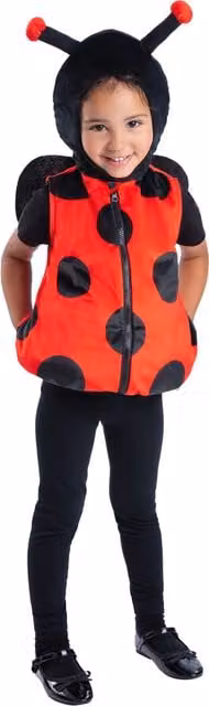 Smiffys Ladybird Dress Up Costume for Children in Red and Black