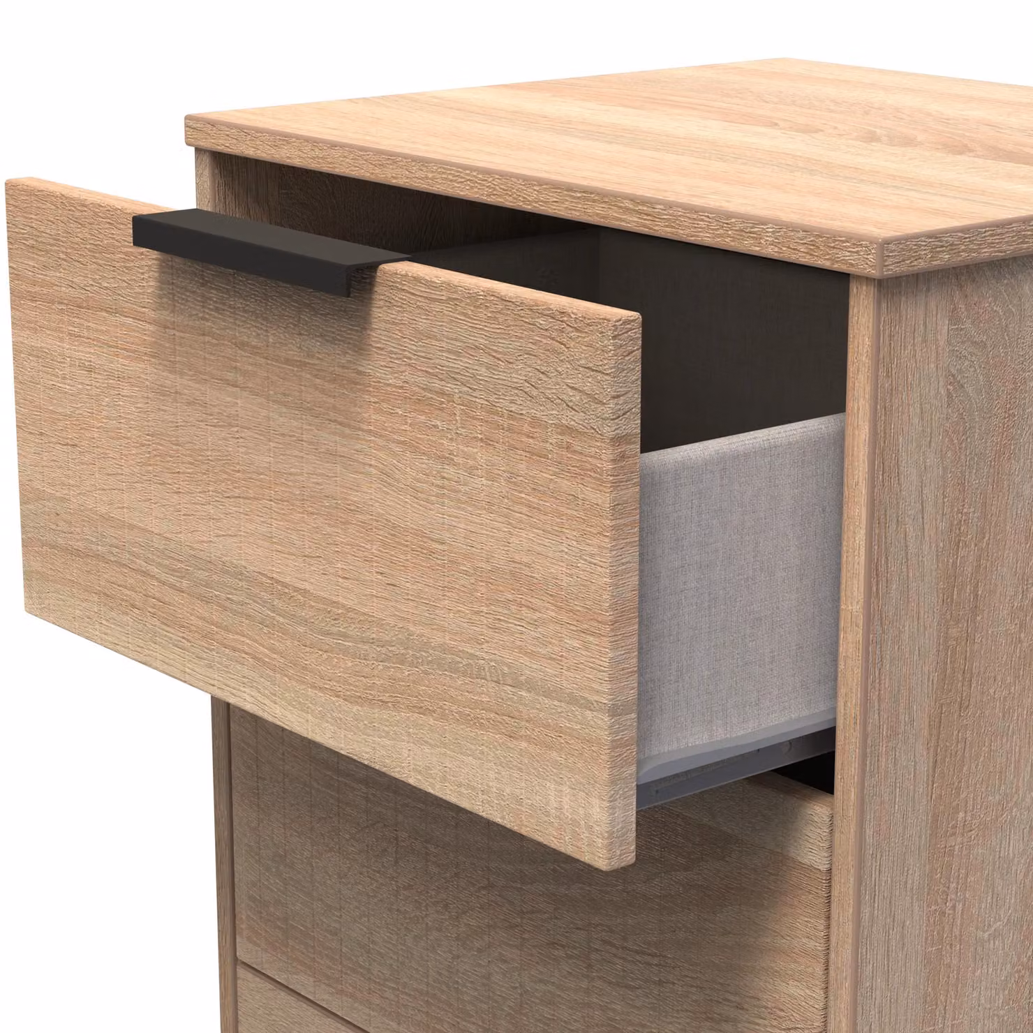 Ready Assembled 2 U Denver 2 Drawer Bedside Cabinet in Light Oak – 3