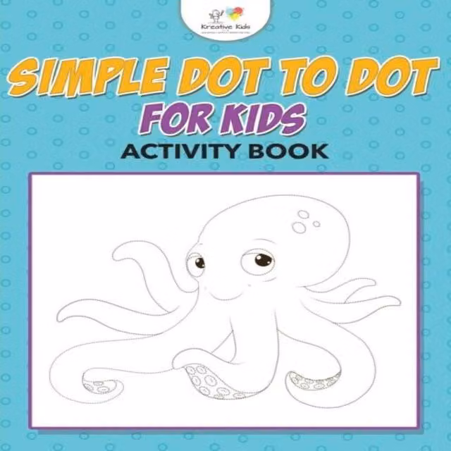 Kreative Kids Simple Dot to Dot Activity Book for Children, Multicolour Paperback