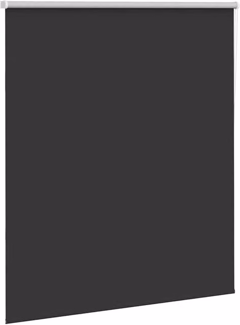 Berkfield Home Blackout Roller Blind, Black, W: 125 cm, H: 130 cm