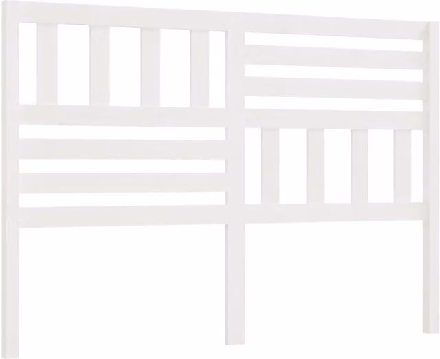 Berkfield Home White Rustic Solid Pine Wood Bed Headboard W: 166 cm, D: 4 cm, H: 100 cm