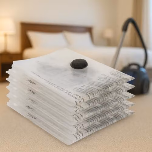 Harbour Housewares Vacuum Storage Bags, Grey and Transparent, Pack of 5, W: 60 cm x D: 80 cm – 5