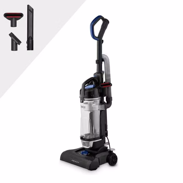 Tower Upright Vacuum with 4L Plastic Dust Bin, Black