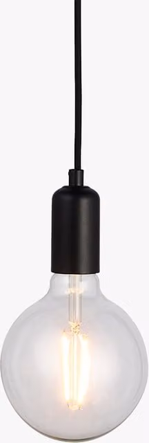 ENDON Studio Industrial Pendant Light in Matte Black with E27 Fitting