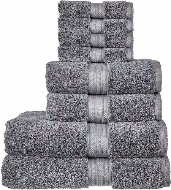 Christy Renaissance 8 Piece Egyptian Cotton Towel Bale in Dark Grey, 675gsm