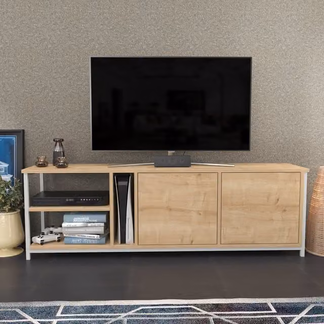 Decorotika Minimalist Primrose TV Unit in White and Oak