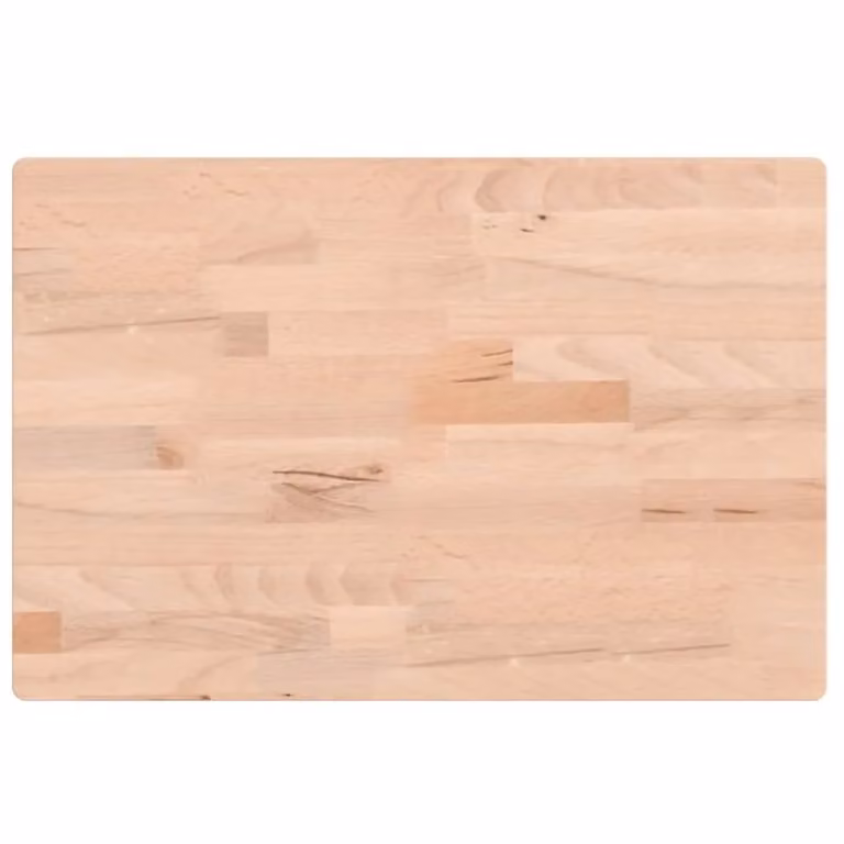 Berkfield Home Solid Wood Beech Bathroom Countertop, Brown, W: 60 cm, D: 40 cm, H: 2.5 cm