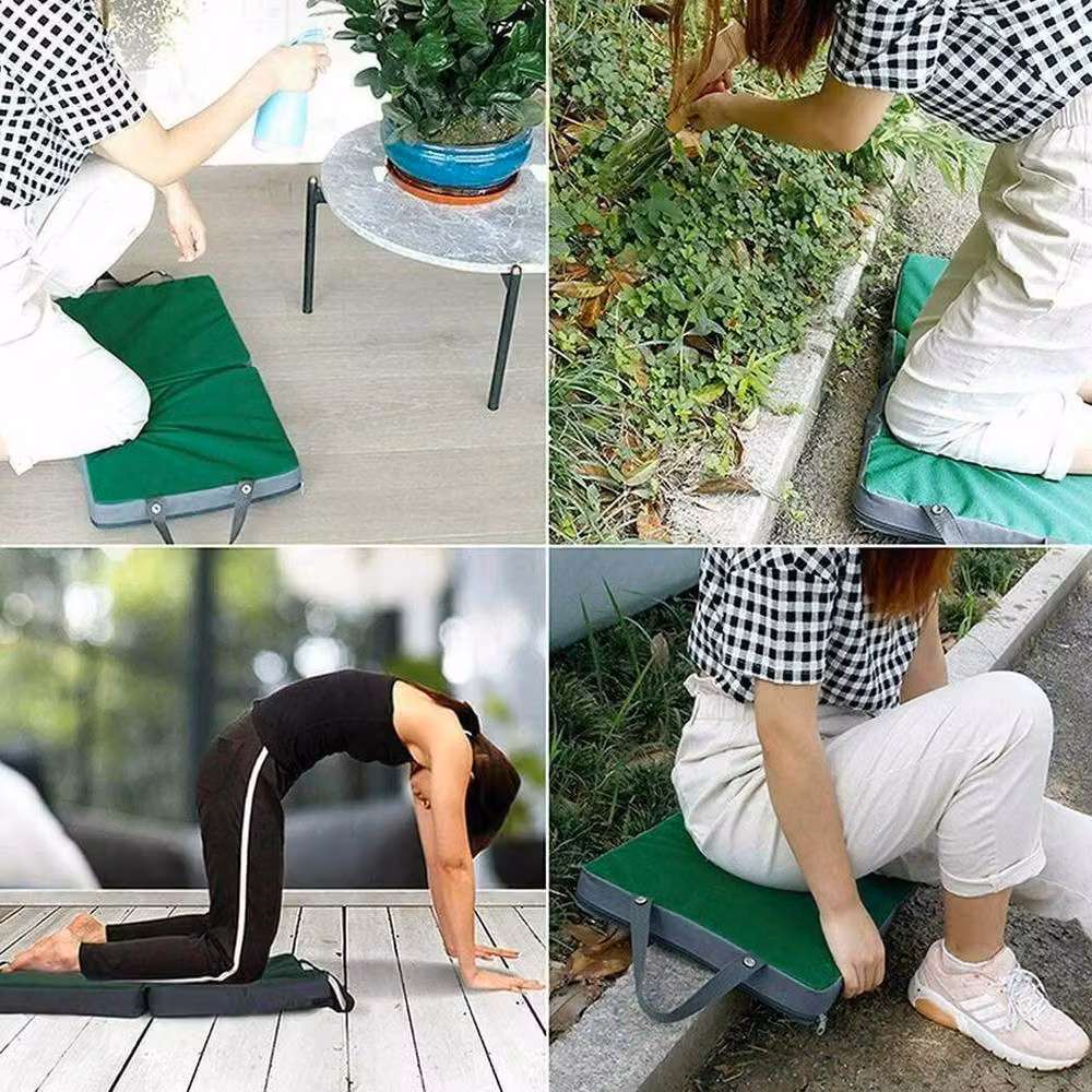 FLAVORA Extra Thick Large Portable Foam Garden Kneeling Pad in Green – 5