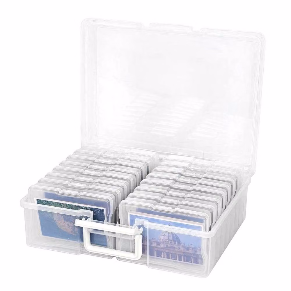 EONLION XL Jumbo Photo Storage Box 1600 4x6 Picture Album Organiser in Clear, Width: 50 cm – 2