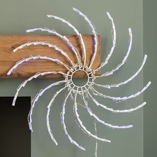 Samuel ALEXANDER 50cm Light up Christmas Spinner Decoration with 128 Blue and White LEDs – 2