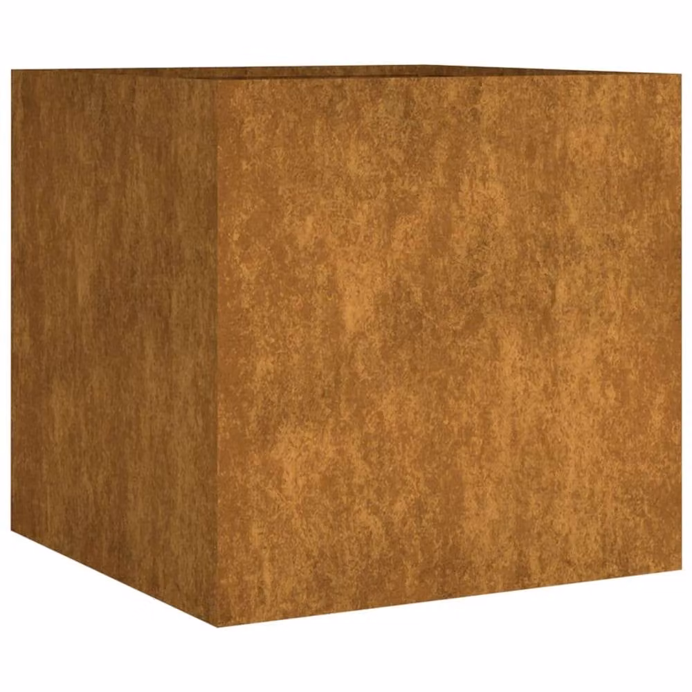 Berkfield Home Brown Corten Steel Planter Tub W/D/H: 40 x 40 x 41 cm – 2