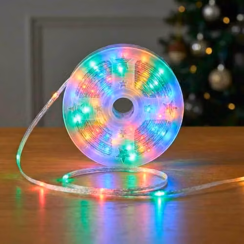 Shatchi Multicolour LED String Lights with 100 LEDs, 10m Length, Mains Powered, 8 Modes, Timer and IP44 Waterproof Rating for Indoor and Outdoor Decor – 2