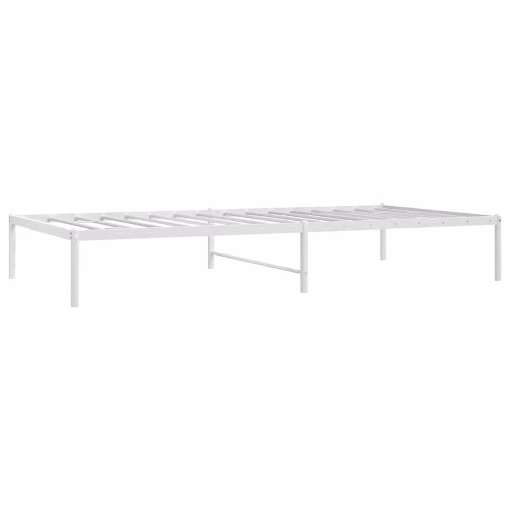 Berkfield Home Metal Bed Frame in White, W/D/H: 100 x 200 cm – 2