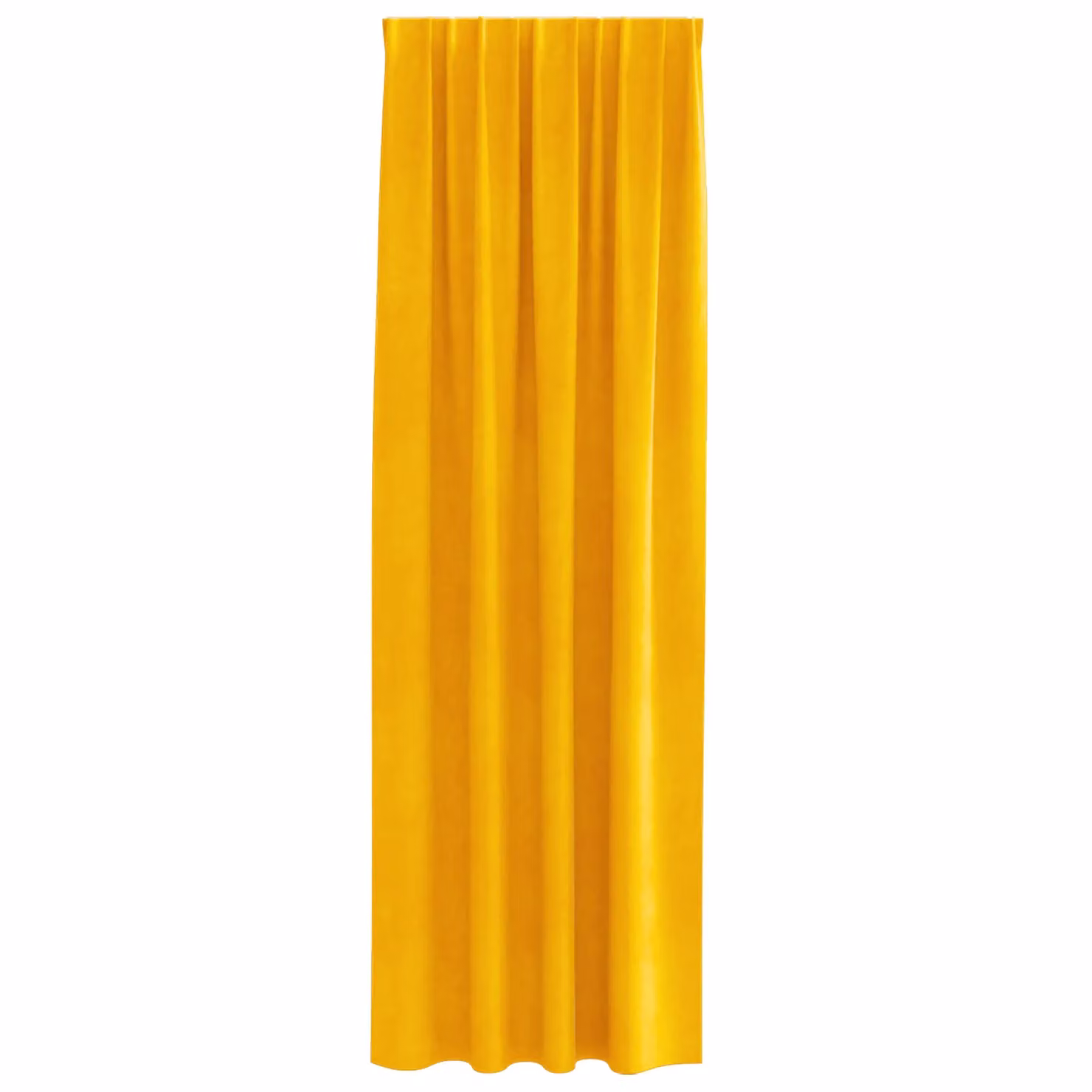 Berkfield Home Mustard Yellow Velvet Blackout Curtains, 2 Pack, W: 140 cm, H: 245 cm – 2