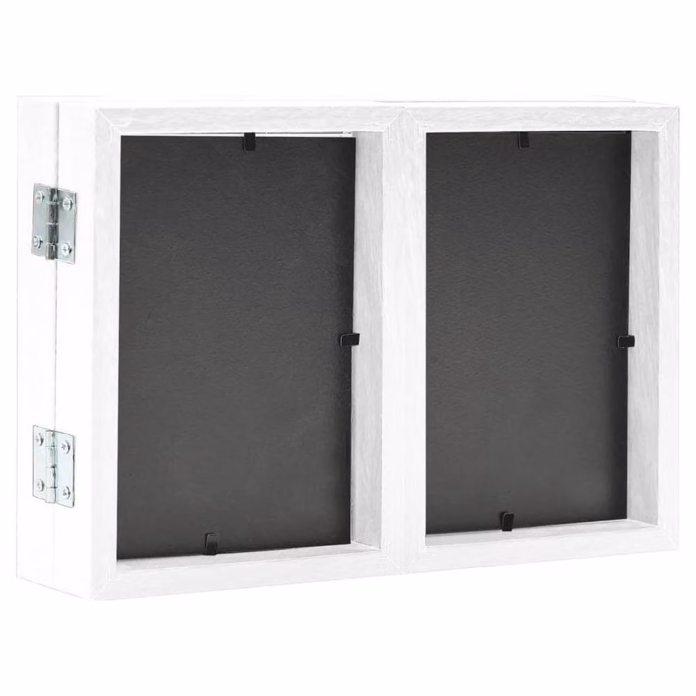 Berkfield Home Trifold Photo Frame Collage in White, W: 20 cm, H: 15 cm – 3