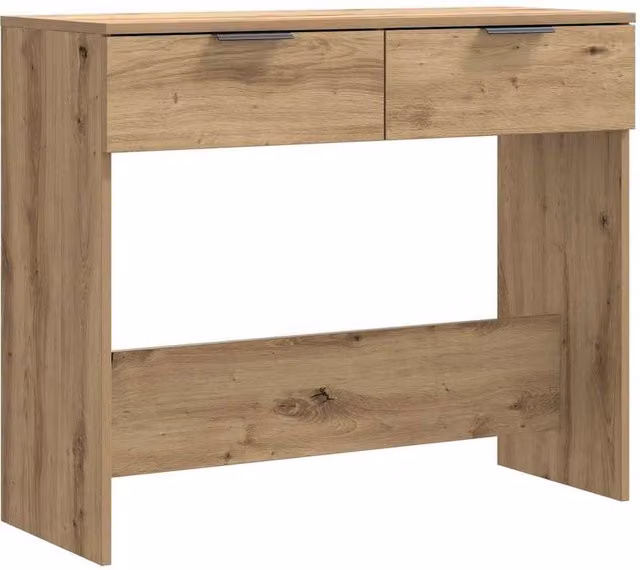 Berkfield Home Artisan Oak Console Table in Brown, W/D/H: 90 x 36 x 75 cm