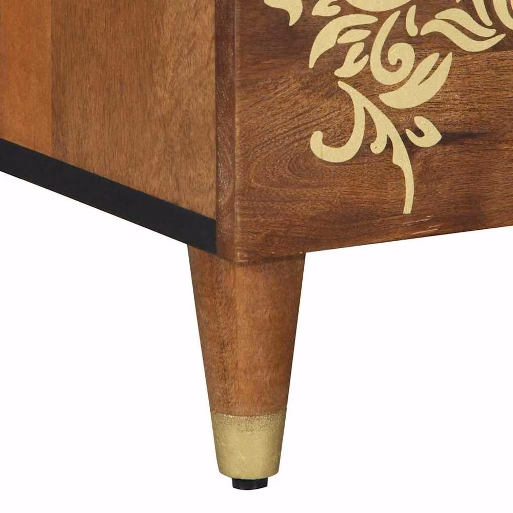 Berkfield Home Acacia Wood Bedside Table, Honey Brown, W/D/H: 50 x 33 x 60 cm – 6