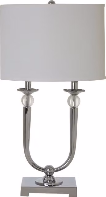 Orsina Modern Tabletop Lamp in Black and Silver