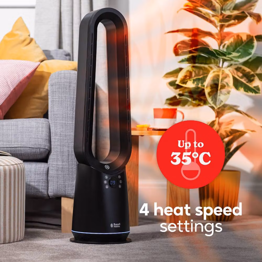 Russell Hobbs 2000W Bladeless Cooling Fan and Heater with Remote Control and Timer in Black, RHBHC2030B – 4