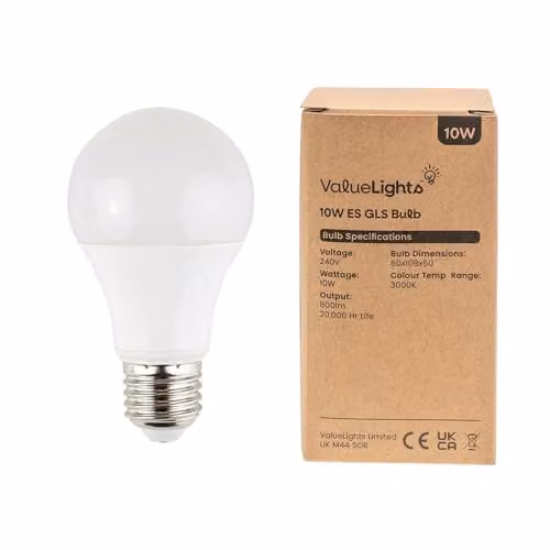MiniSun Pack of 6 High Power 10W LED E27 GLS Energy Saving Bulbs, Warm White 3000K – 1