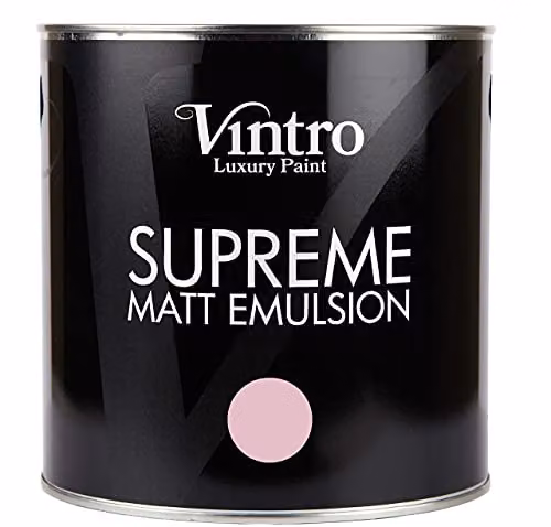 Vintro Luxury Matt Emulsion Multi Surface Paint in Olivia Pink, 2.5 Litres – 2