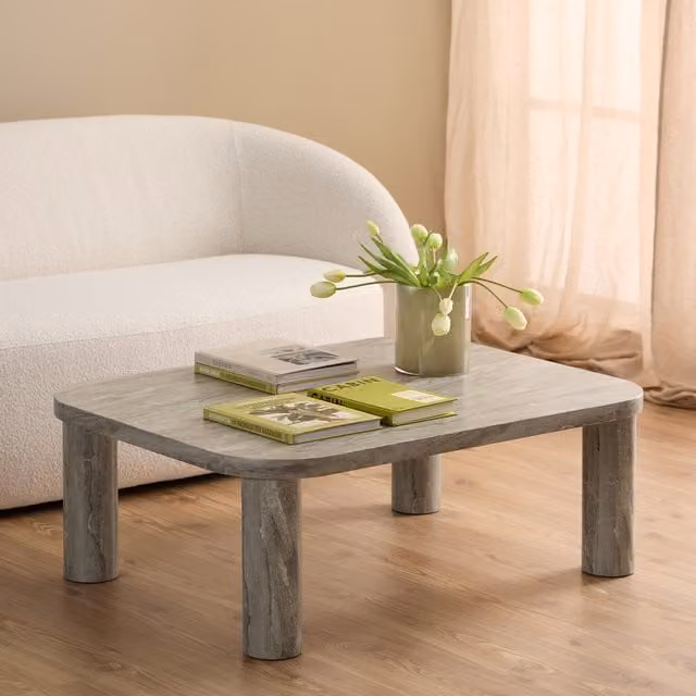 Furniture To Go Solano Modern Rectangular Coffee Table in Grey