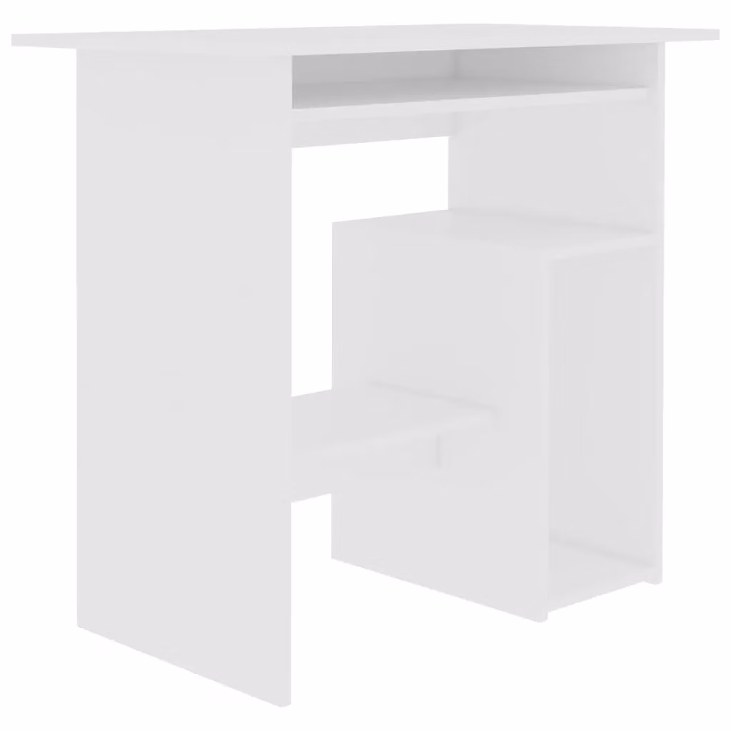 Berkfield Modern White Computer Desk in Engineered Wood W/D/H: 80 x 45 x 74 cm – 2