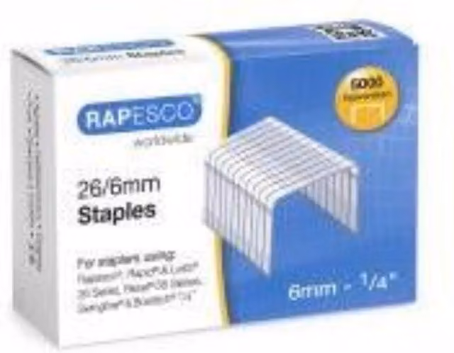 KDMD Silver Flat Wire Power Tool Staples, 6mm, 4 Pack