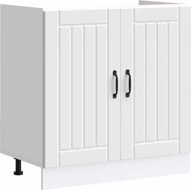 Berkfield Home Lucca White Sink Base Cabinet in Matt MDF