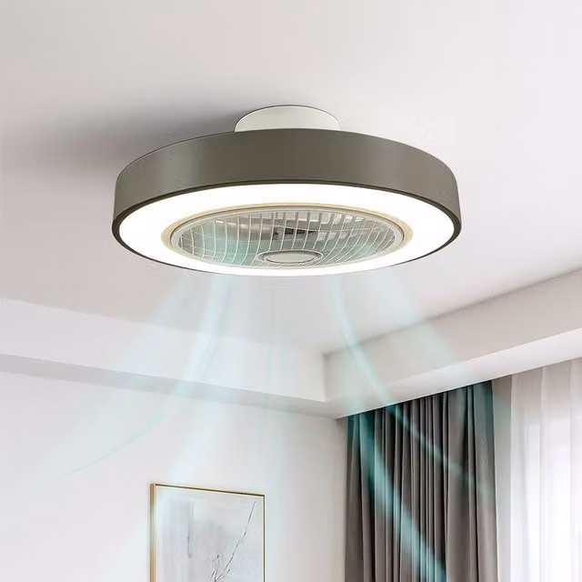 Jack Stonehouse Modern 5 Blade LED Ceiling Fan Light with Remote Control in Grey