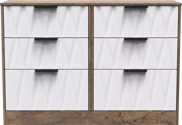 Ready Assembled 2 U Washington 6 Drawer Wide Chest in Dark Brown – 1